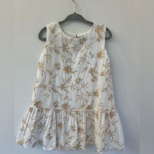 Bognar and PiccoloniCharming Kids Dress with Gold Floral Design